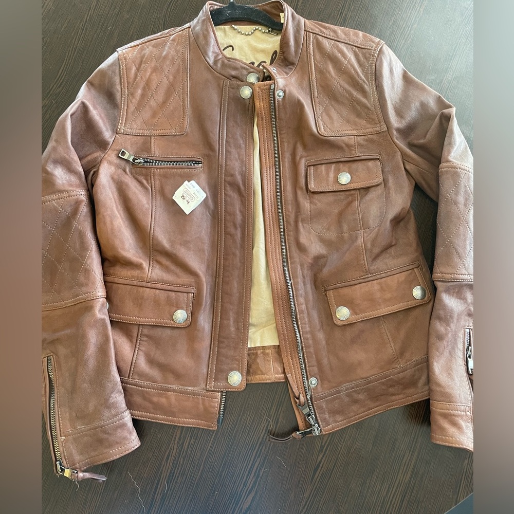 Vintage coach leather jacket size s